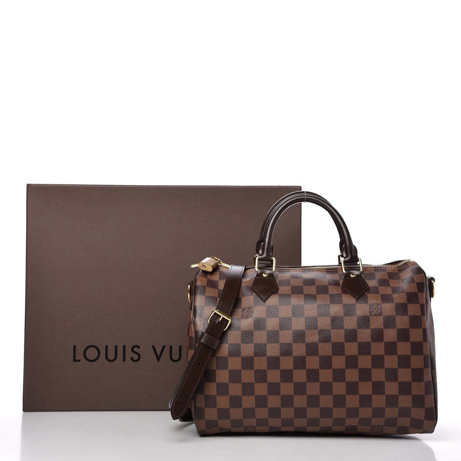 Louis Vuitton Damier Ebene Speedy Bandouliere 30 11 of 11