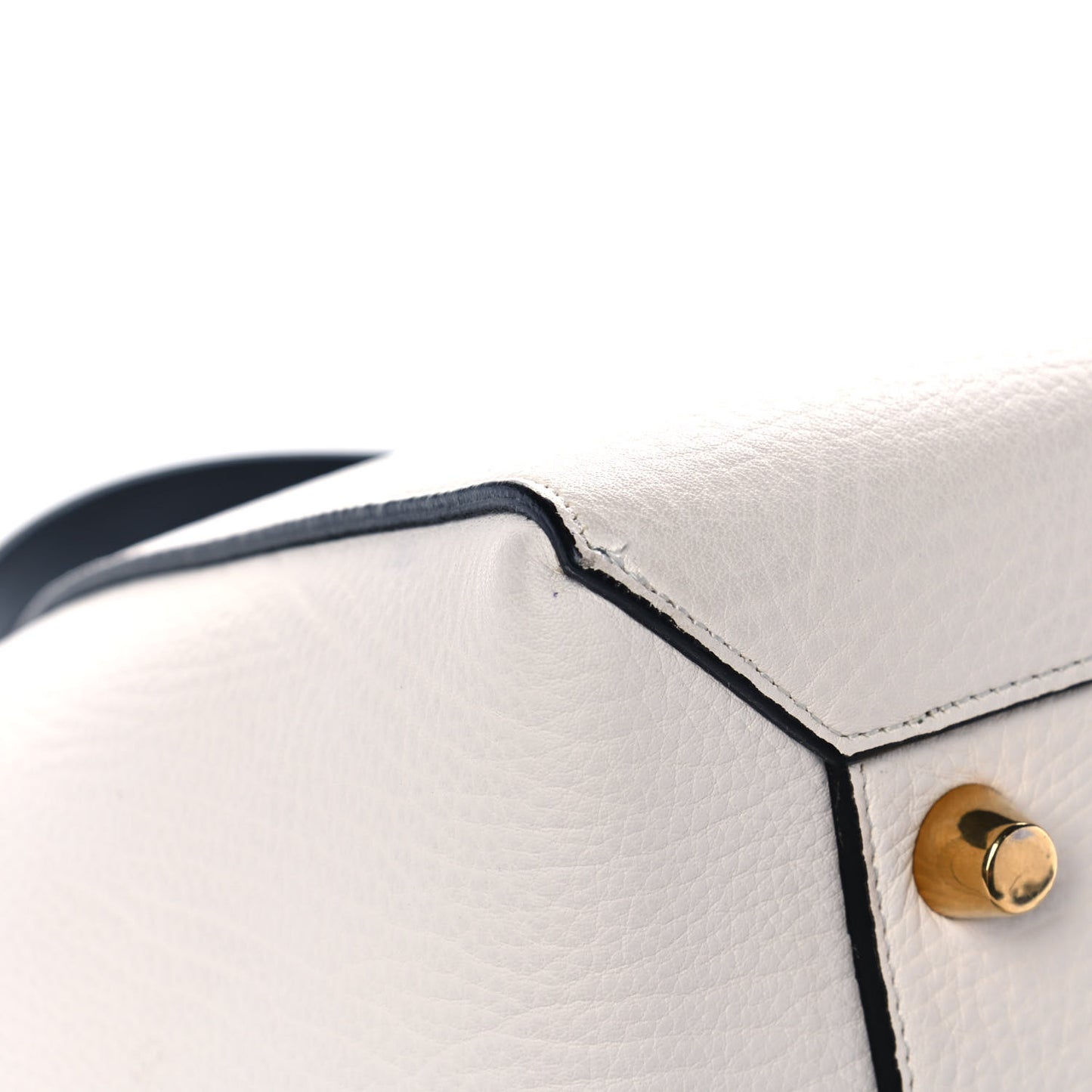 Elephant Calfskin Mini Belt Bag White