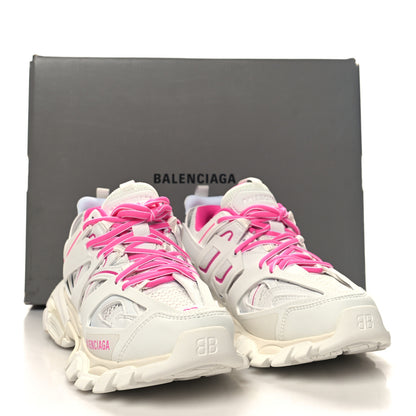 Balenciaga Mesh Rubber Bi-Color Womens Track Sneakers 37 White Fluo Pink 9 of 9