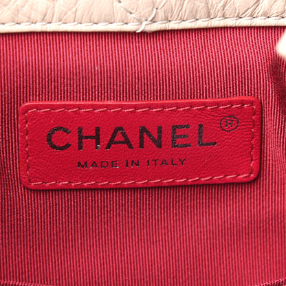 Chanel Aged Calfskin Quilted Small Gabrielle Backpack Beige Black 6 of 10