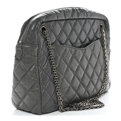Chanel Aged Calfskin Quilted Large Reissue Camera Case Grey 3 of 12