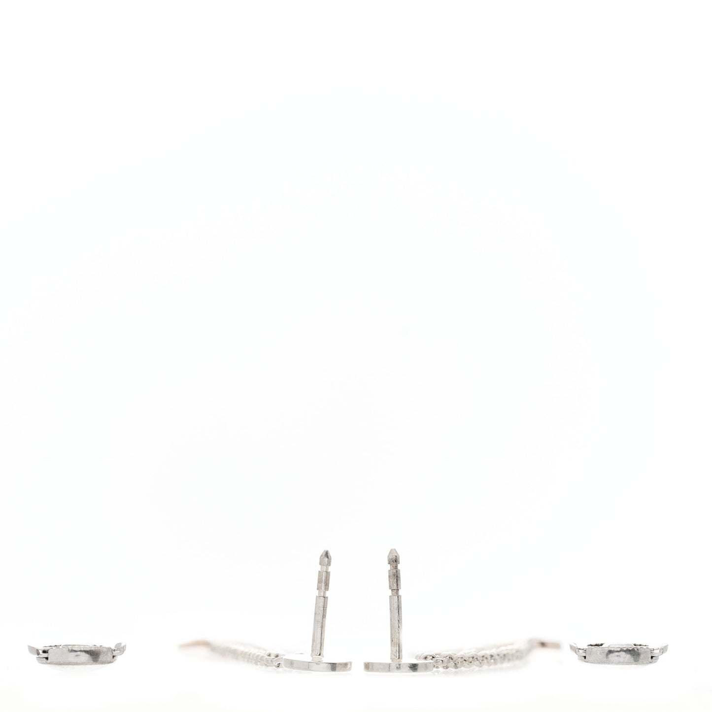 Sterling Silver 18K Rose Gold PM Ex-Libris Earrings