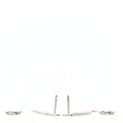Hermes Sterling Silver 18K Rose Gold PM Ex-Libris Earrings 2 of 4