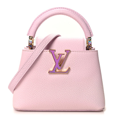 Louis Vuitton Taurillon LV Ski Capucines Mini Pearly Lilac 1 of 10