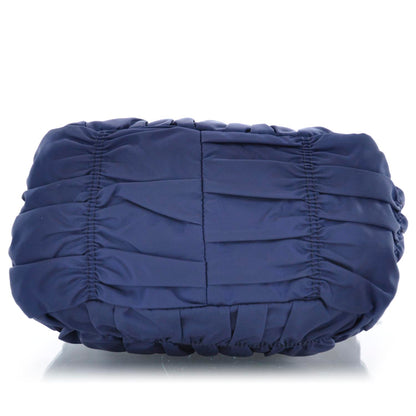 Prada Tessuto Nylon Gaufre Tote Blue 6 of 9