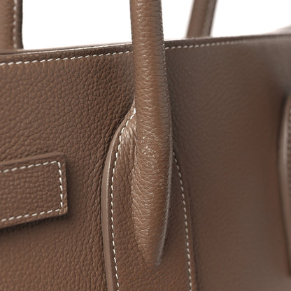 Saint Laurent Grained Calfskin Topstitch Small Classic Sac De Jour Taupe 20 of 22