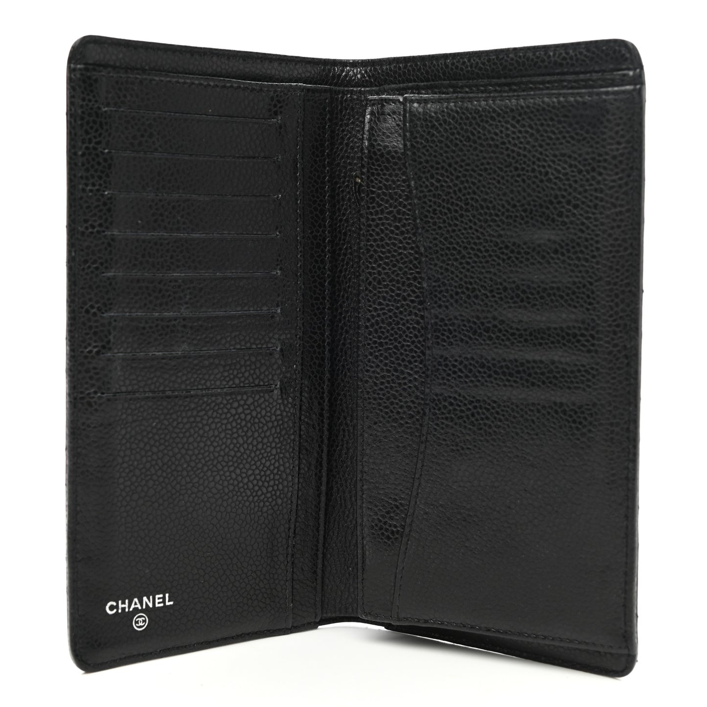 Caviar Quilted Yen Wallet Black