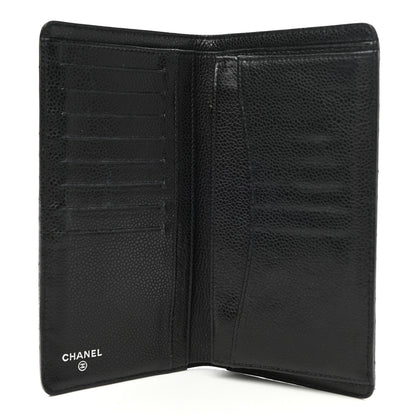 Chanel Caviar Quilted Yen Wallet Black 5 of 10
