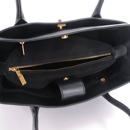 Chanel Calfskin Small Cerf Shopper Tote Black 5 of 8