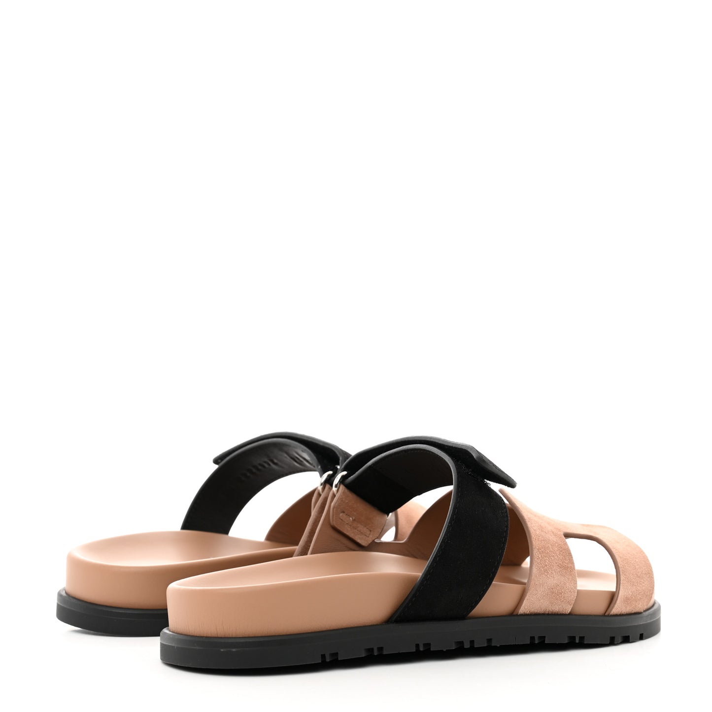 Suede Goatskin Womens Chypre Sandals 37.5 Rose Perle Black