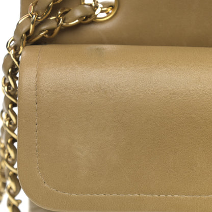 Chanel Lambskin Quilted Medium Double Flap Beige 13 of 14