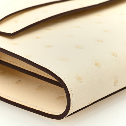 Hermes Ostrich Kelly Wallet To Go Craie 9 of 11