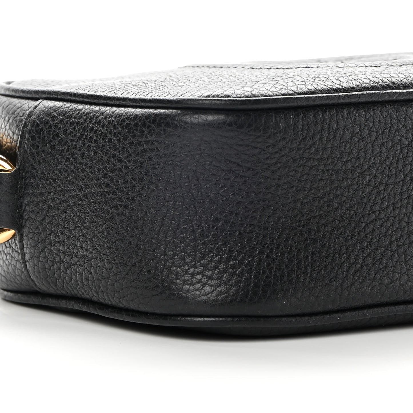 Pebbled Calfskin Mini Soho Disco Bag Black