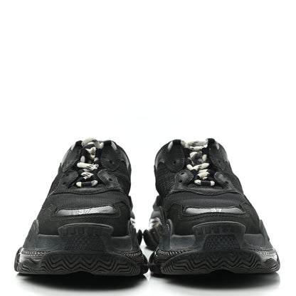 Balenciaga Fabric Mesh Clear Sole Womens Triple S Sneakers 37 Black 2 of 14