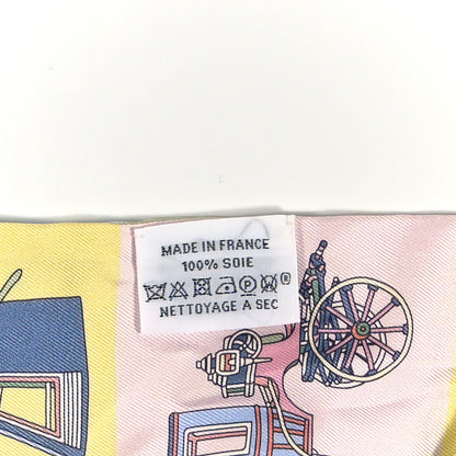 Hermes Silk Les Voitures Exquises Twilly Rose Pale Jaune Pale 3 of 4