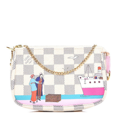 Louis Vuitton Damier Azur 2016 Christmas Animation Mini Pochette Accessories 1 of 7