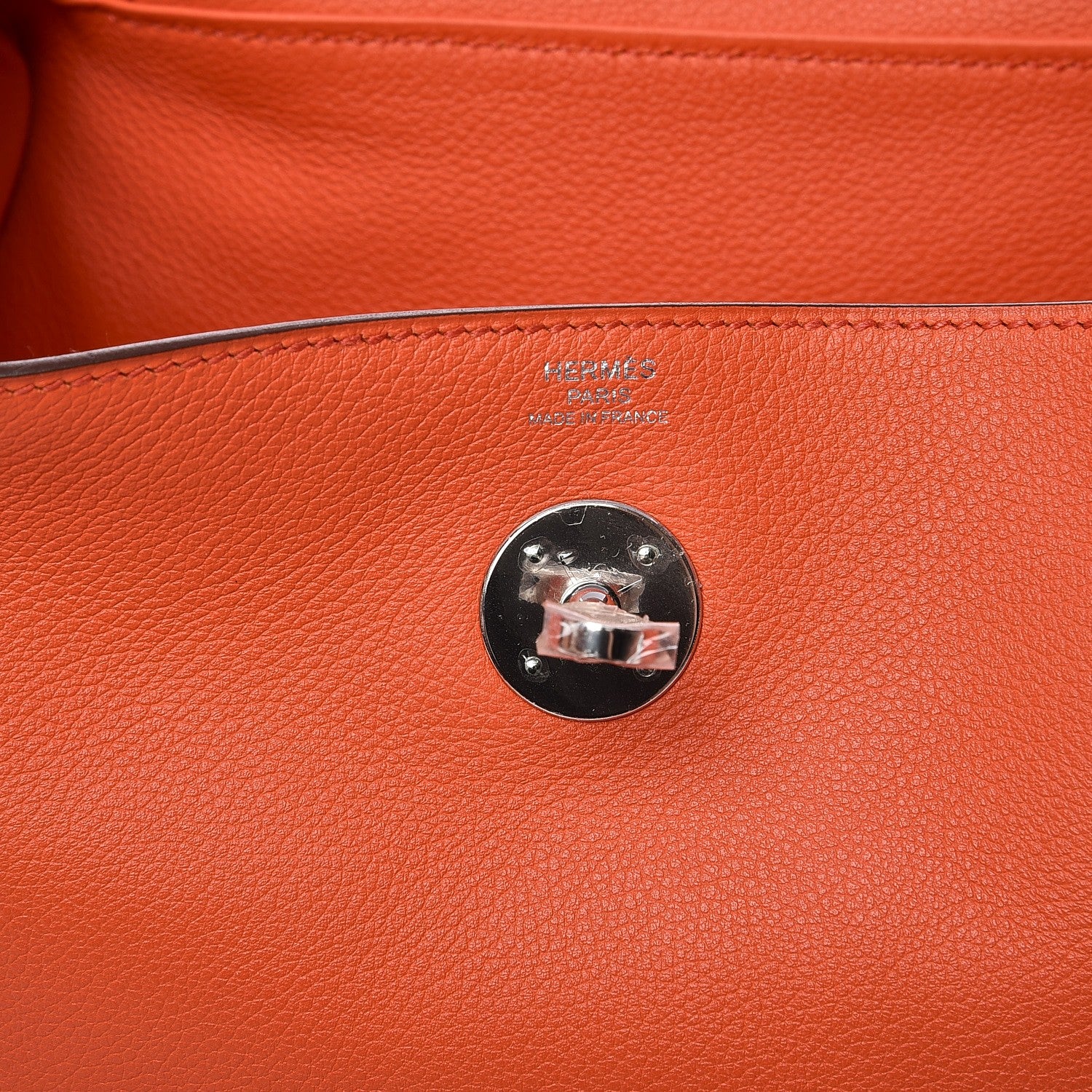 Hermes Taurillon Clemence Lindy 26 Orange Poppy 6 of 7