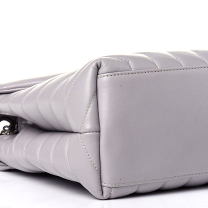 Saint Laurent Calfskin Y Quilted Monogram Medium Loulou Chain Satchel Granite 7 of 10