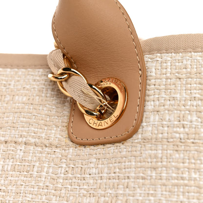 Chanel Canvas Medium Deauville Tote Light Beige 11 of 11