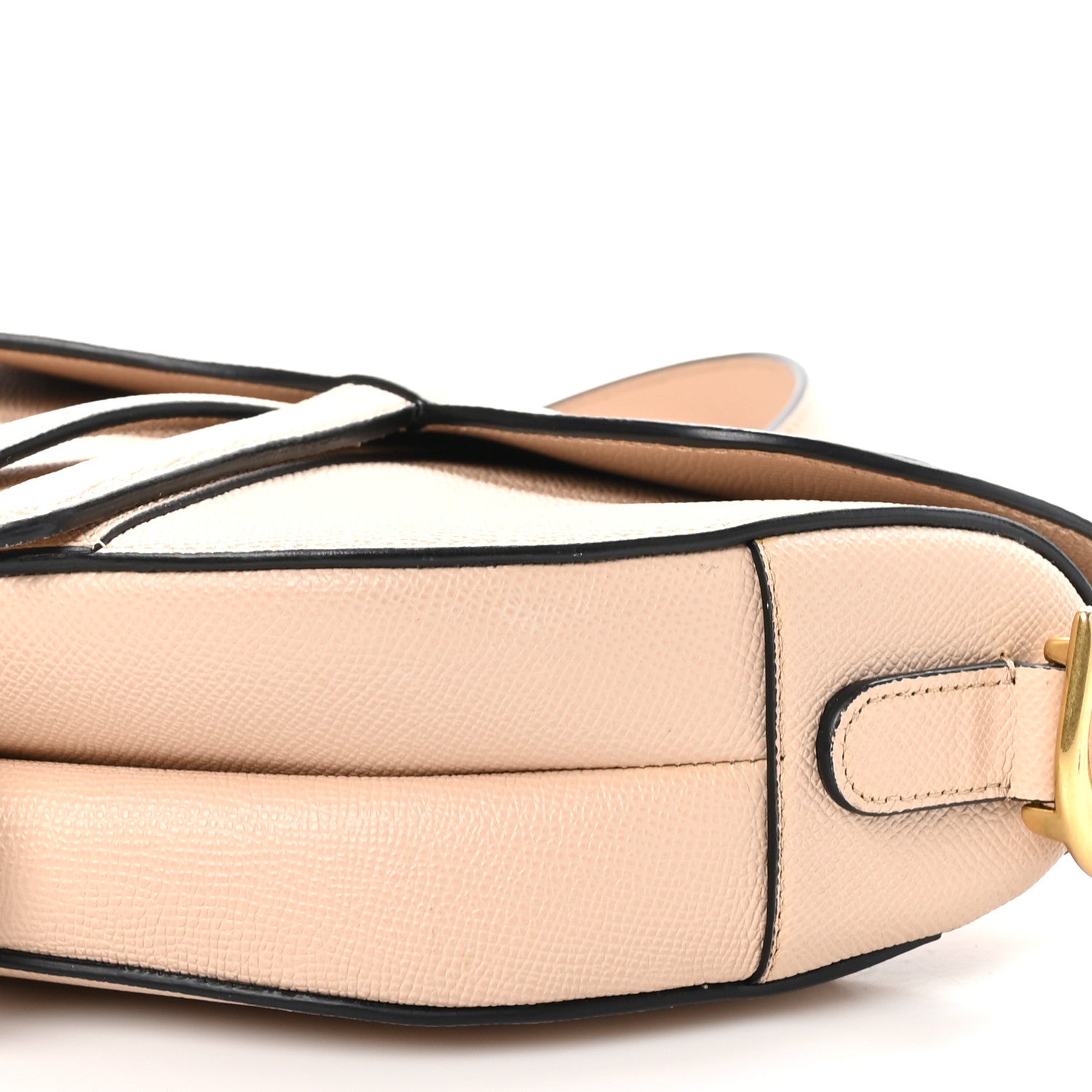 Christian Dior Grained Calfskin Saddle Bag With Strap Beige 10 of 13