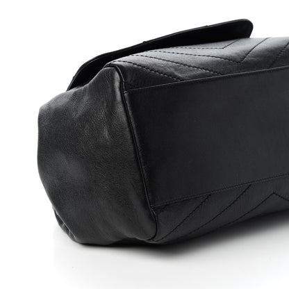 Saint Laurent Vintage Lambskin Chevron Monogram Medium Nolita Black 6 of 10