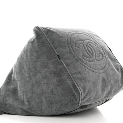 Chanel Canvas CC Cocoon Travel Tote Grey Black 8 of 11
