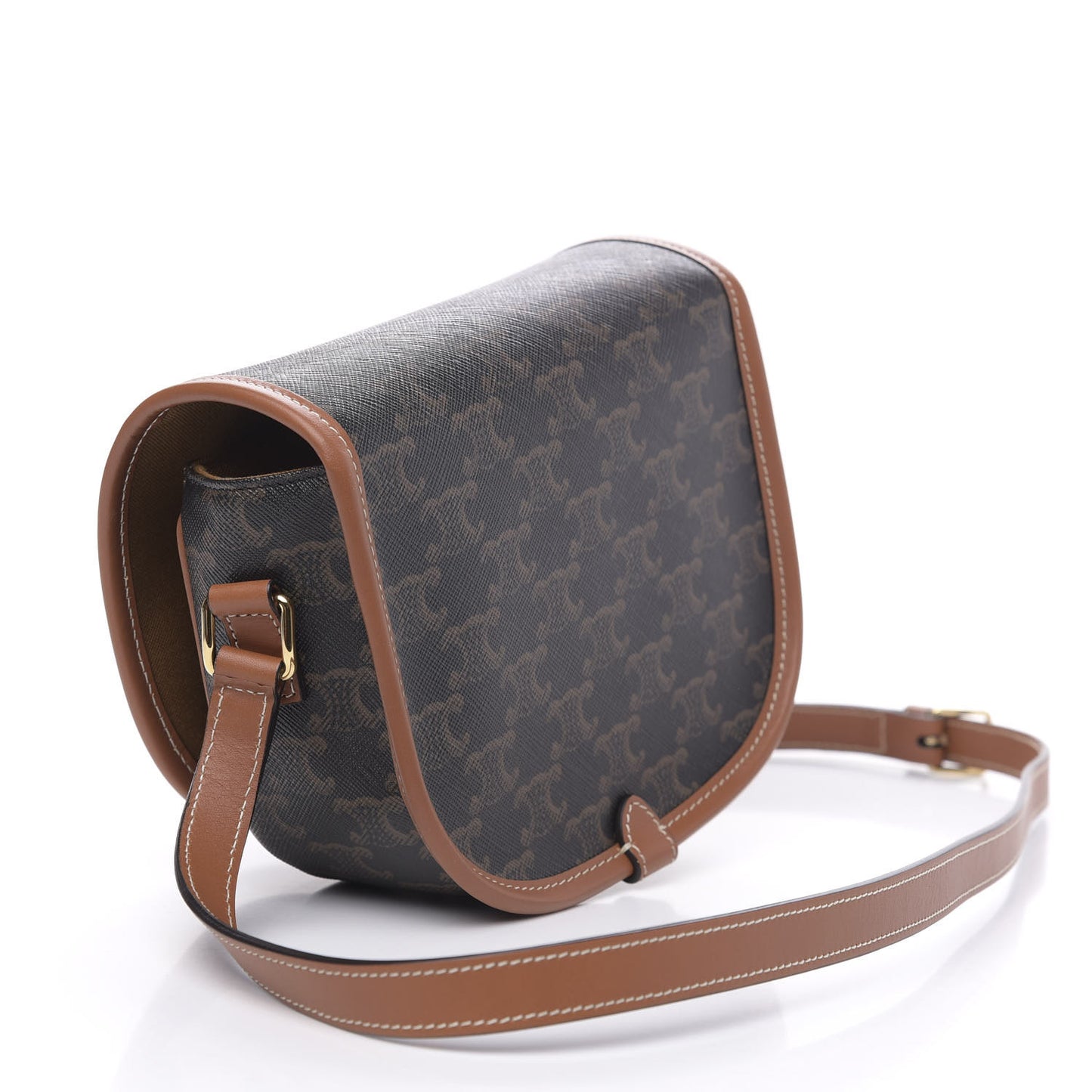 Triomphe Canvas Medium Folco Bag Tan