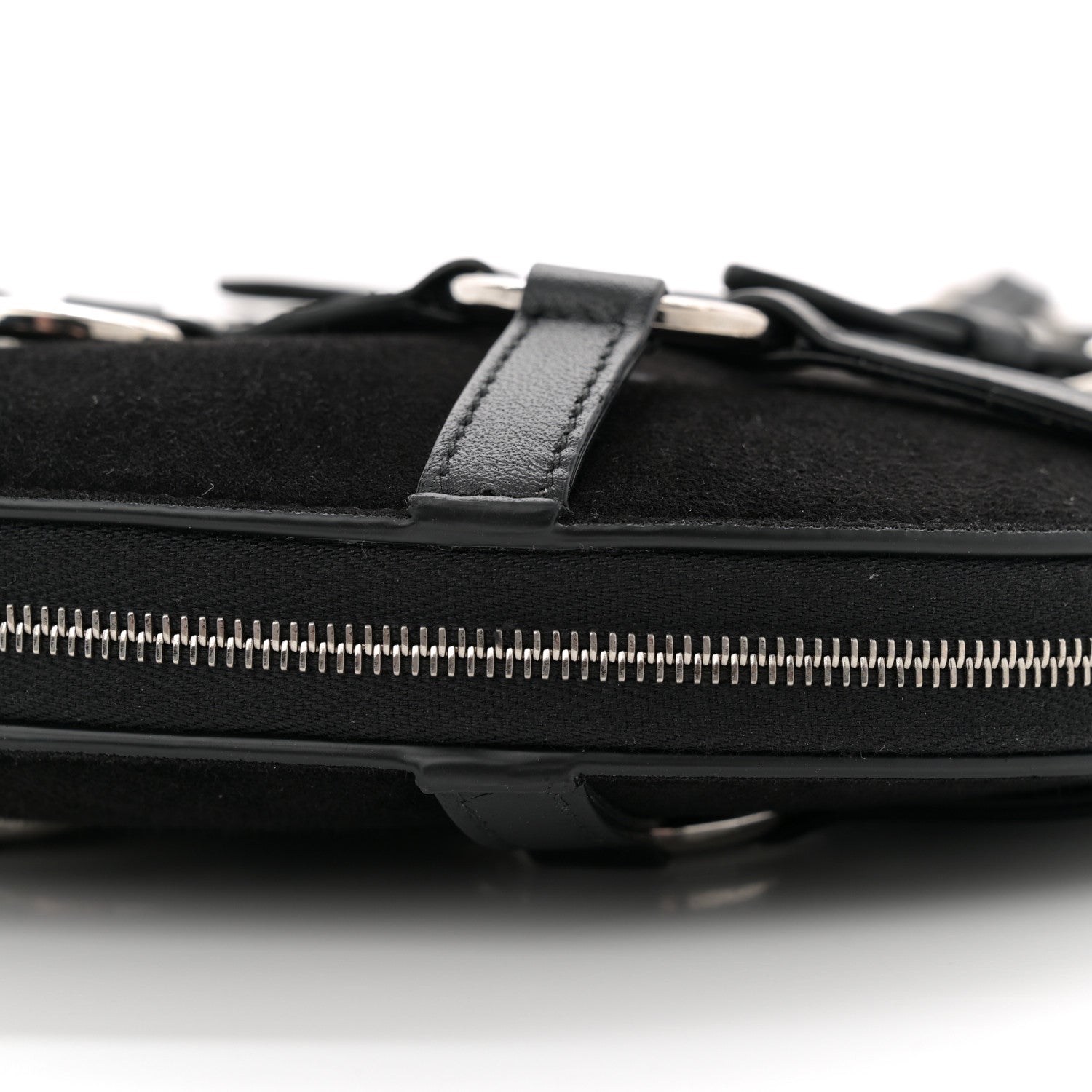 Alaia Suede Goatskin Harness Le Coeur Bag Black 9 of 10