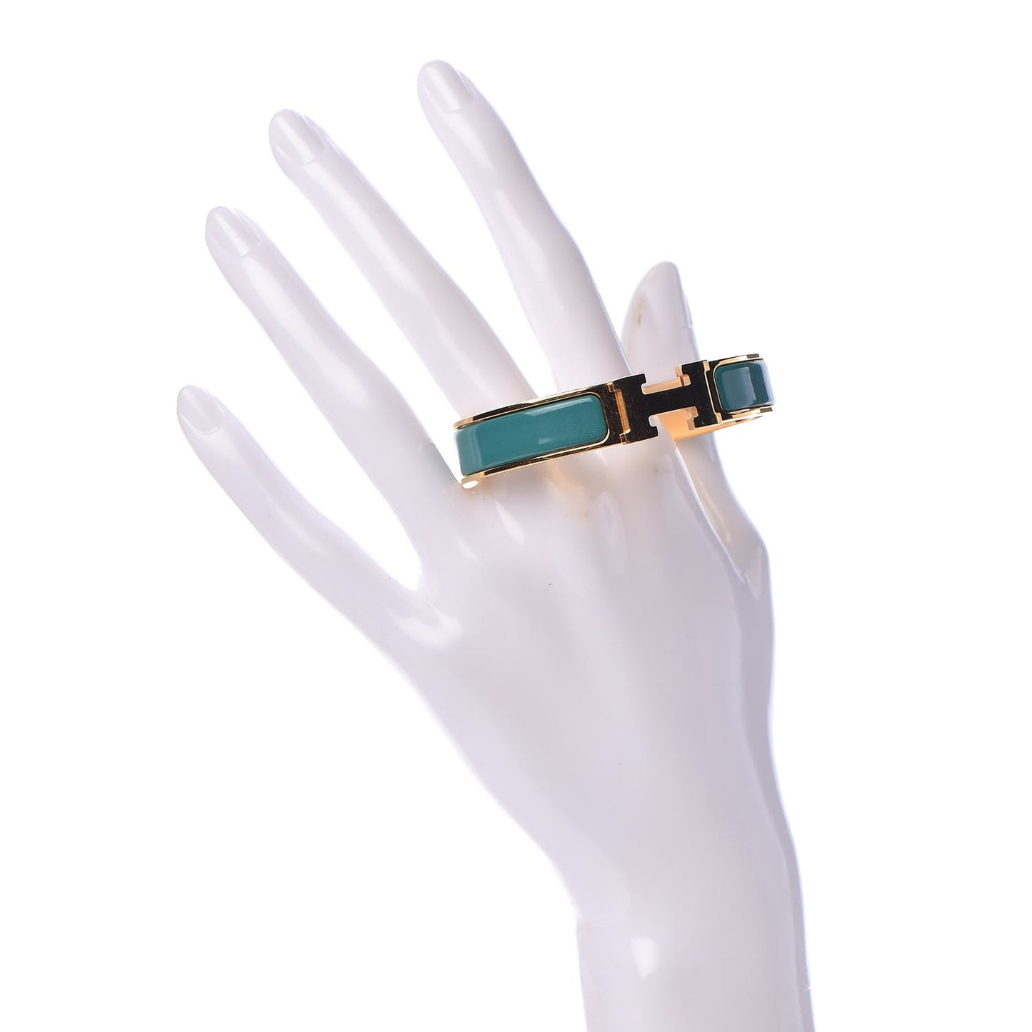 Enamel Narrow Clic Clac H Bracelet PM Vert Bleuete