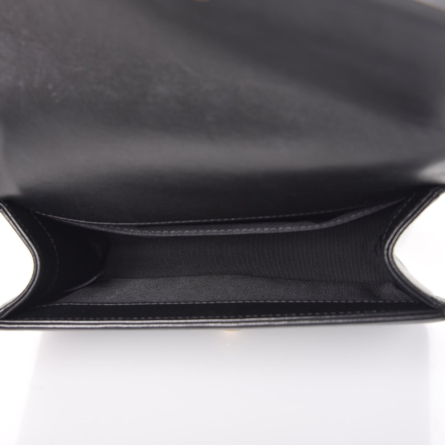 Lambskin Quilted Small Boy Flap Black