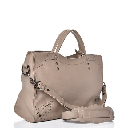 Balenciaga Veau Grana Perforated Blackout Hardware City Gris Cendre 4 of 8