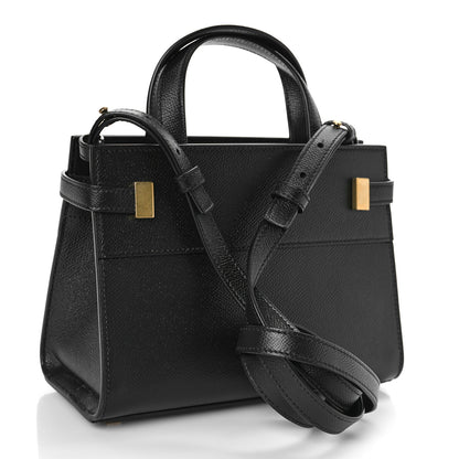 Saint Laurent Grained Calfskin Manhattan Nano Shopper Tote Black 3 of 8