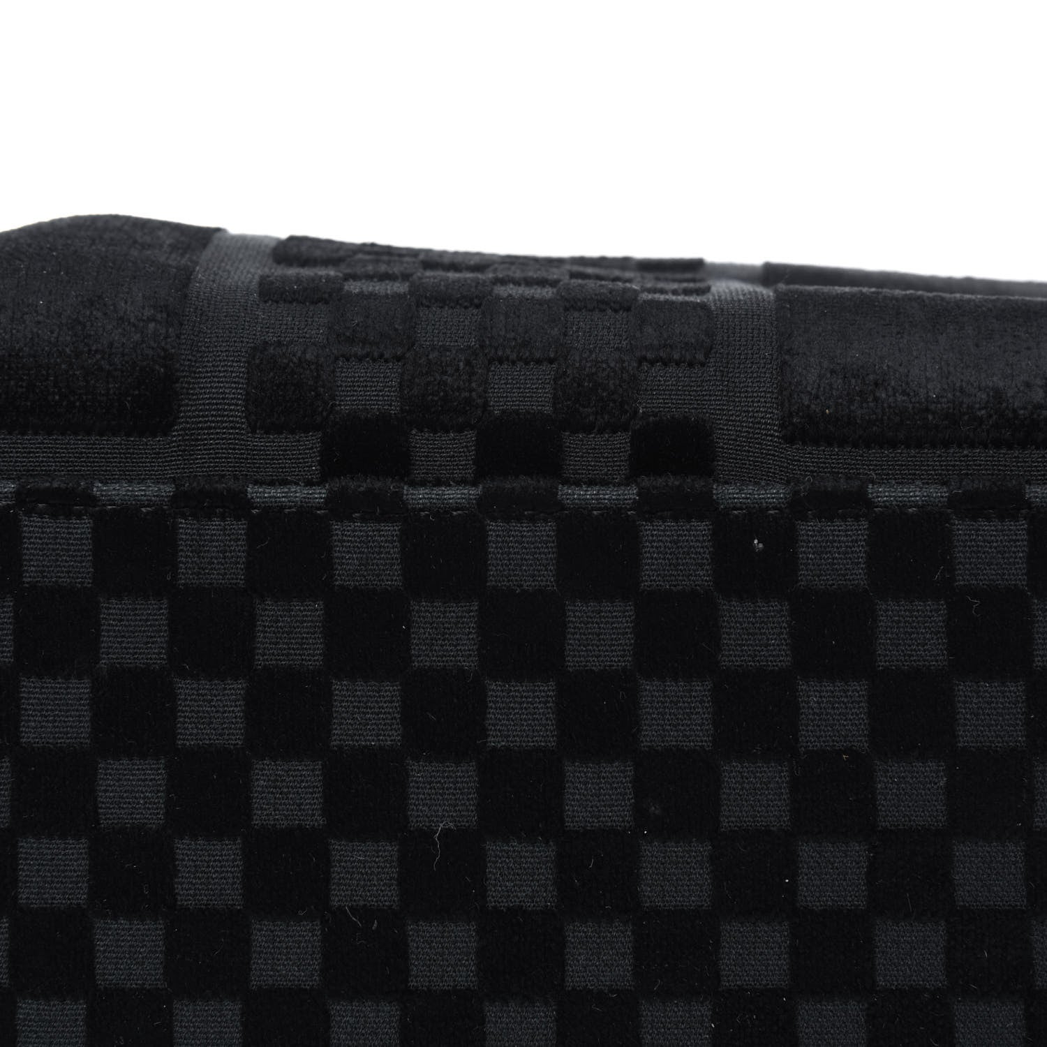 Chanel Velvet Checkered Flap Bag Black 13 of 14