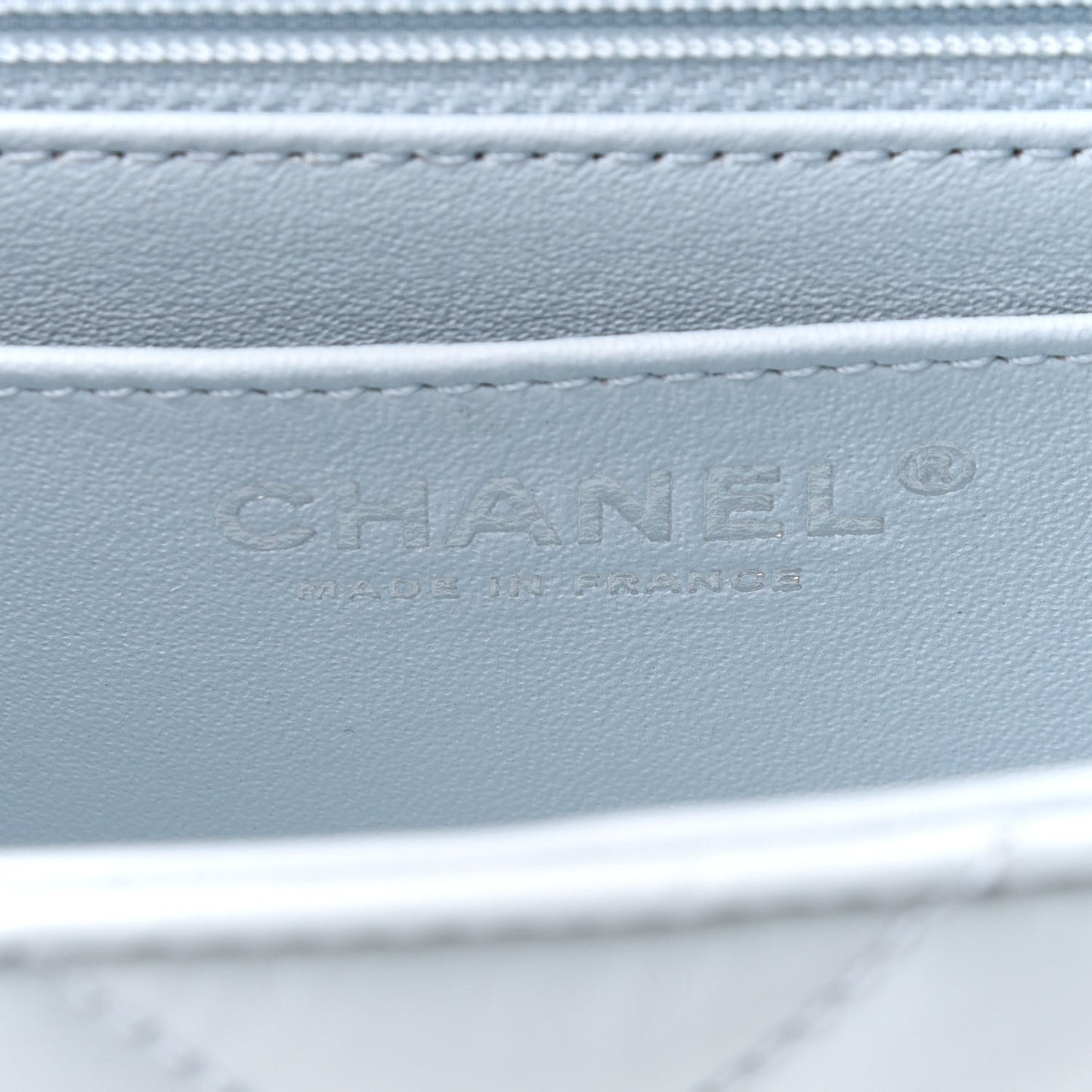 Aged Calfskin Chevron Quilted 2.55 Reissue Mini Flap Light Blue