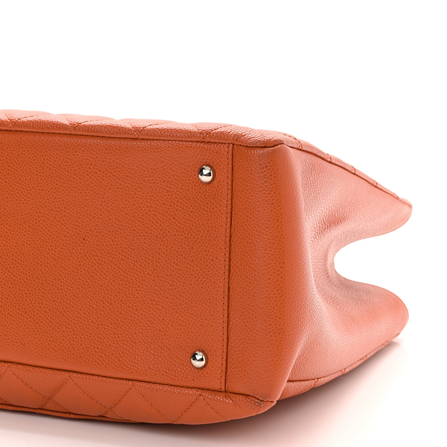 Chanel Caviar Quilted XL Grand Shopping Tote GST Orange 9 of 11