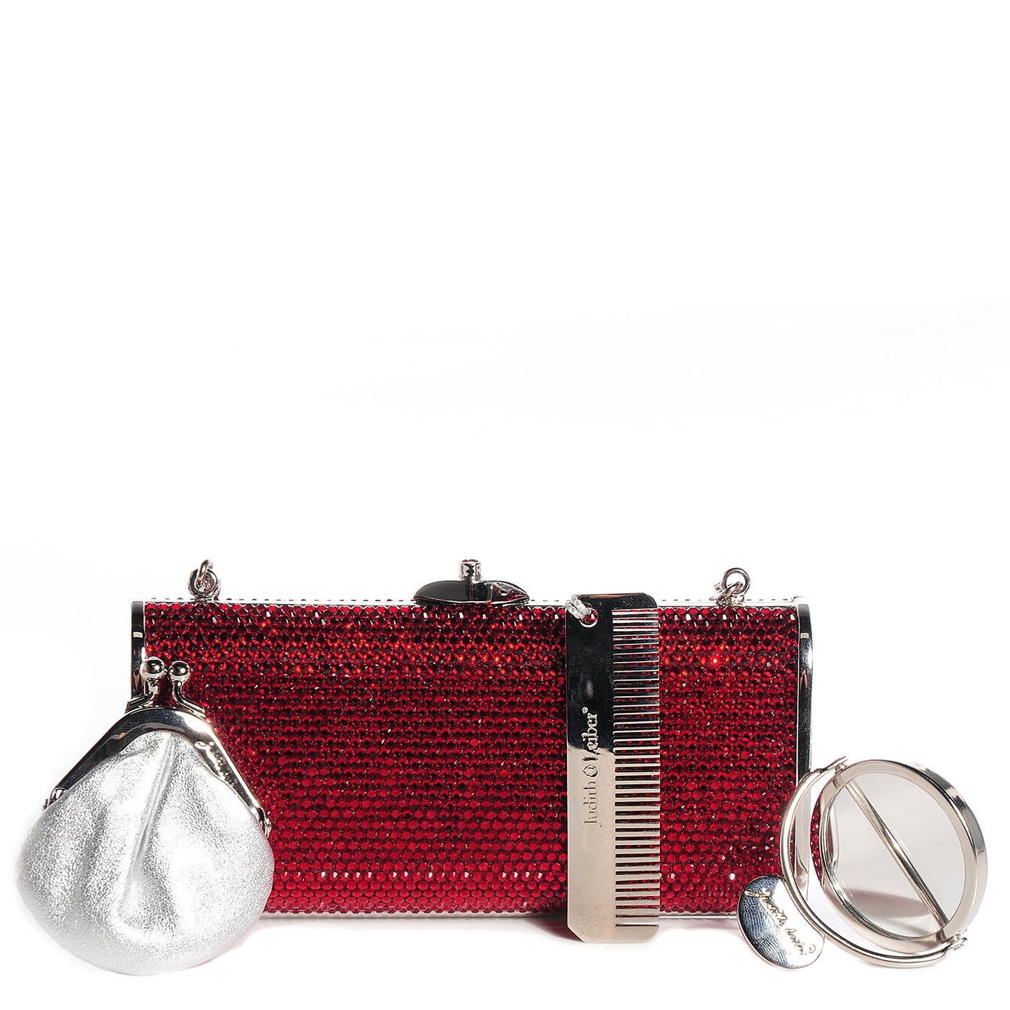 Crystal Minaudiere Clutch Red