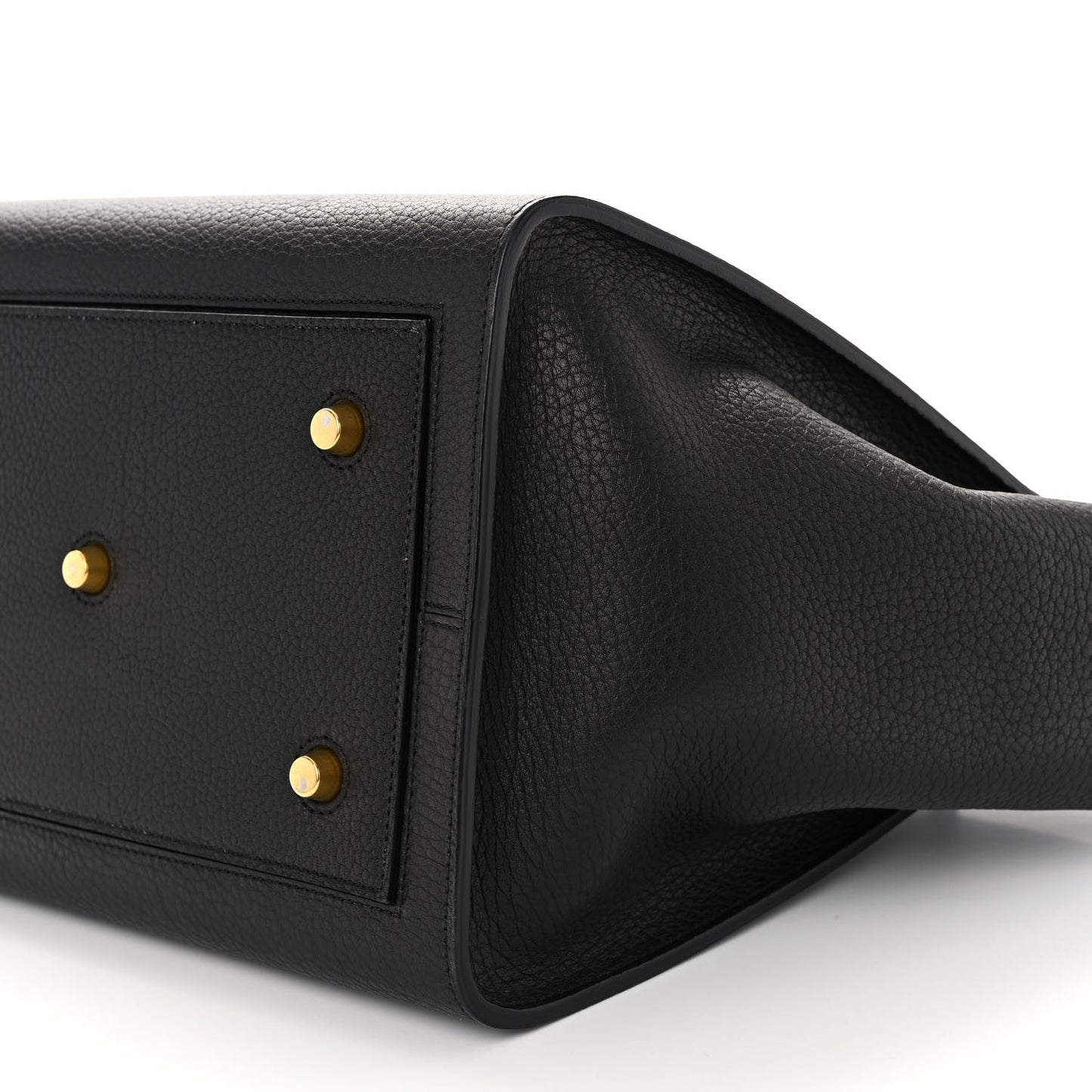Crisped Calfskin Medium Tie Knot Tote Black