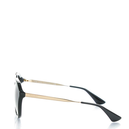 Prada Acetate Metal Cinema Sunglasses SPR 12Q Black 2 of 6