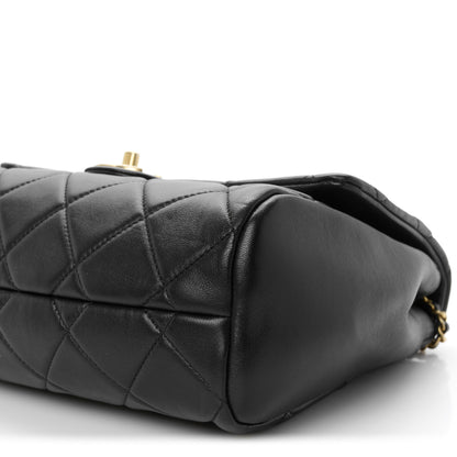 Chanel Lambskin Quilted Side Flap Black 10 of 10