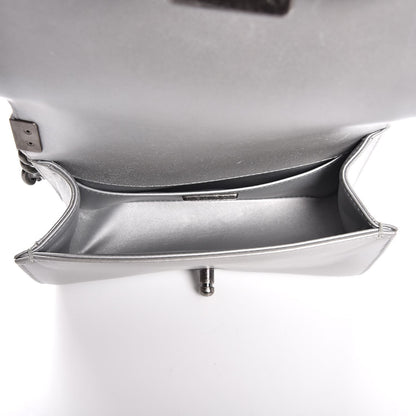 Chanel Galuchat Stingray Small Boy Flap Silver 7 of 8