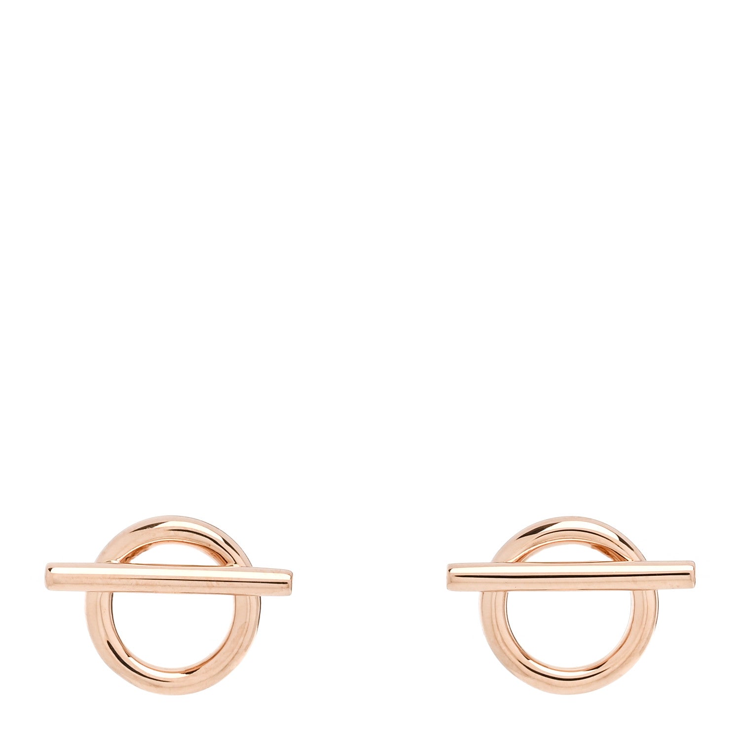 Hermes 18K Rose Gold PM Echappee Earrings 1 of 5