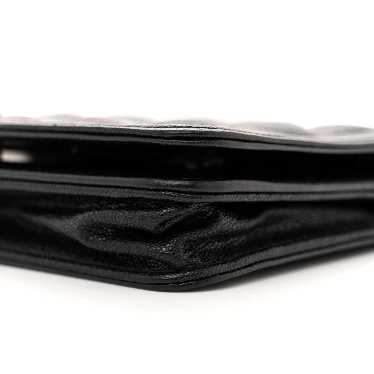 Caviar Quilted Boy Wallet On Chain WOC Black