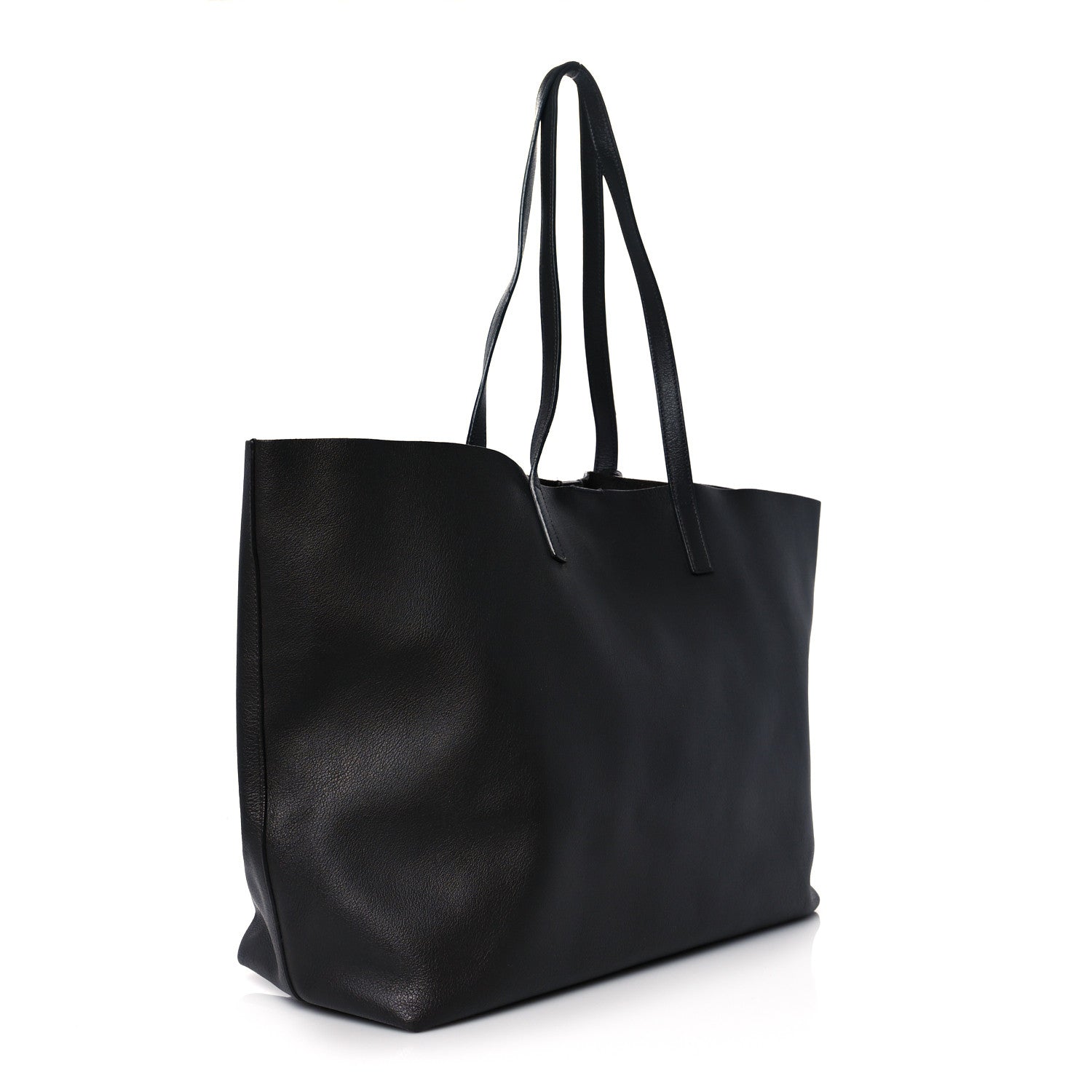 Saint Laurent Calfskin Large Shopping Tote Fog 2 of 13
