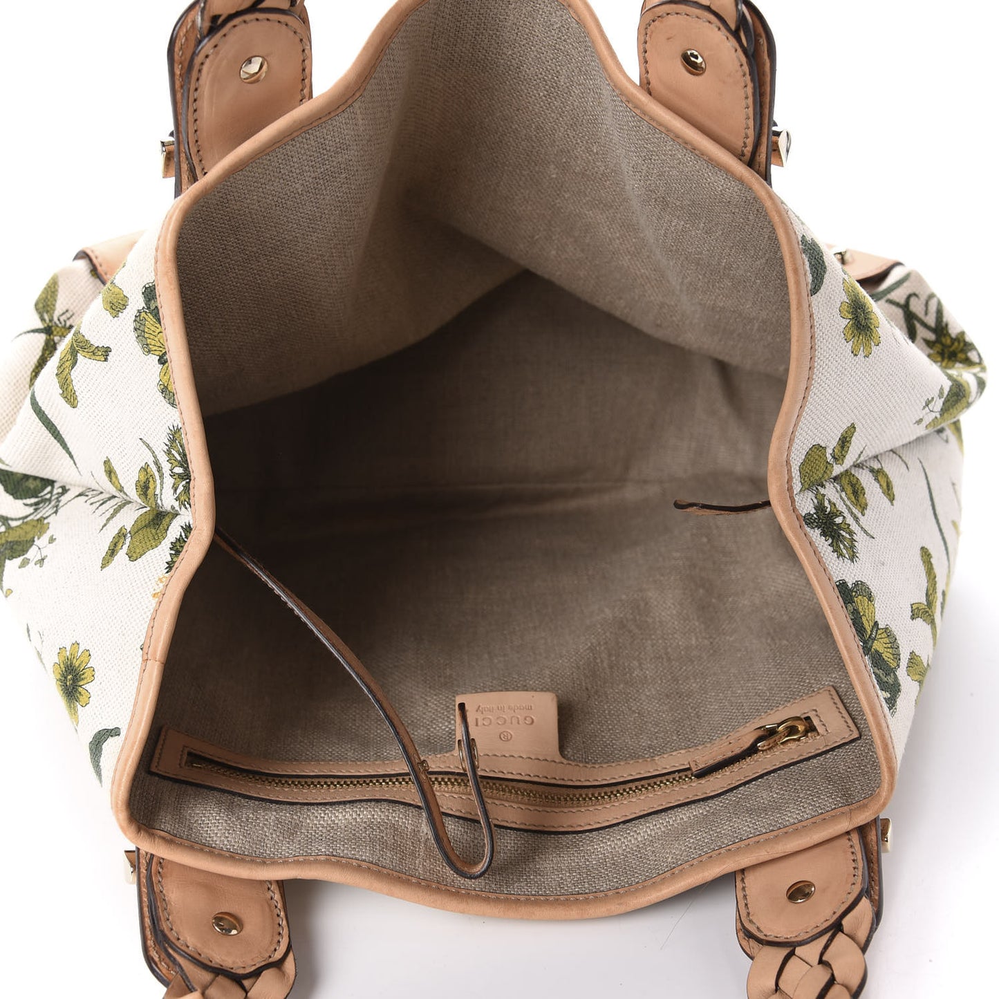 Canvas Small Floral Flora Pelham Shoulder Bag Beige