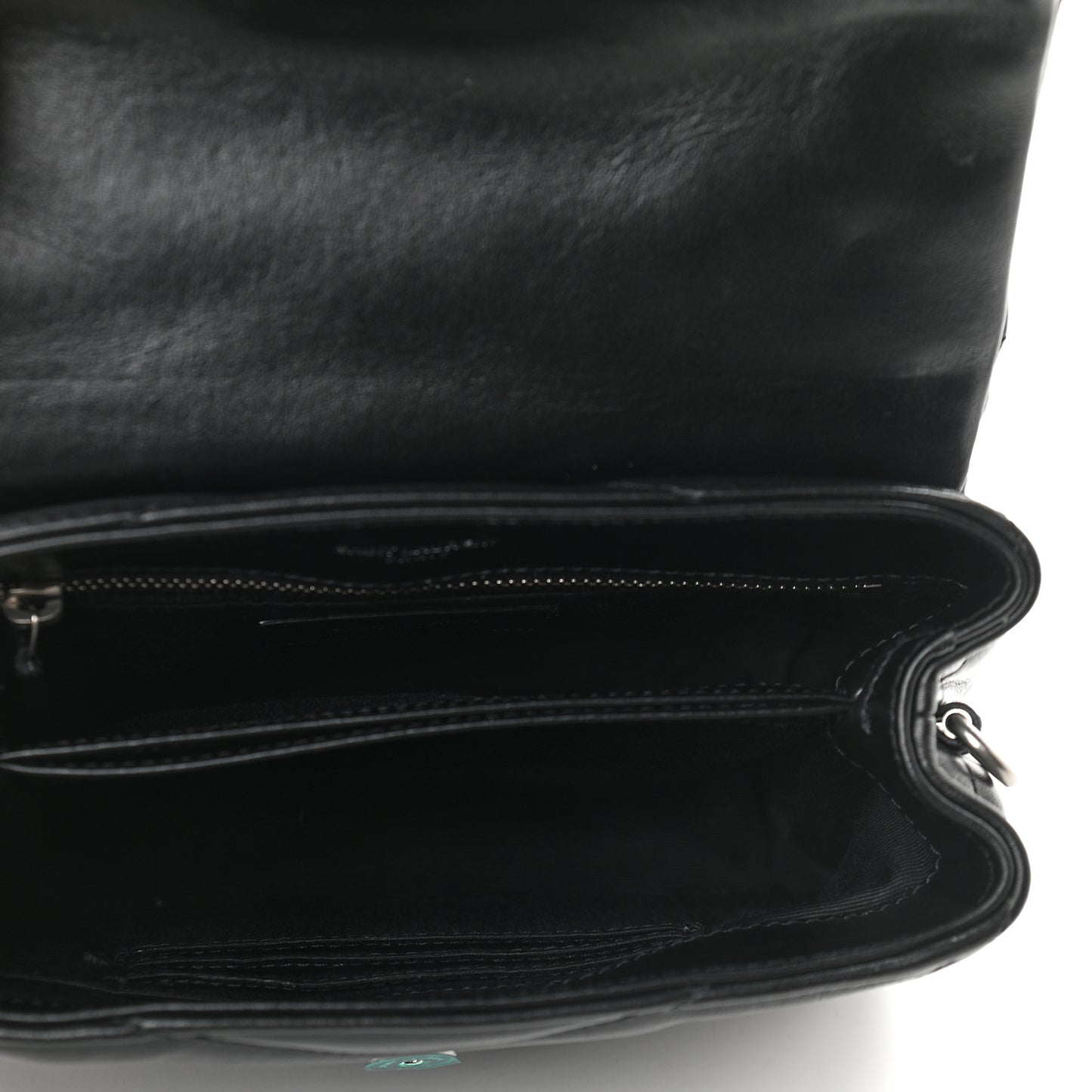 Calfskin Y Quilted Monogram Toy Loulou Crossbody Bag Black