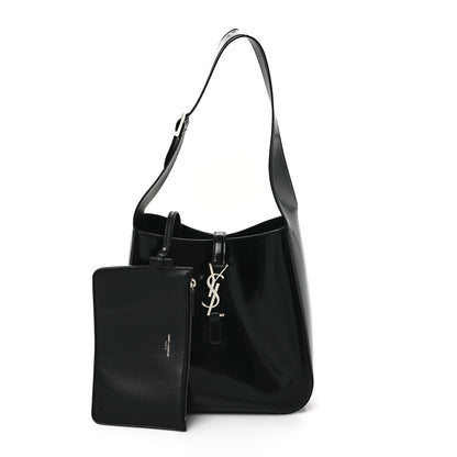 Saint Laurent Patent Small Le 5 A 7 Supple Hobo Black 3 of 10
