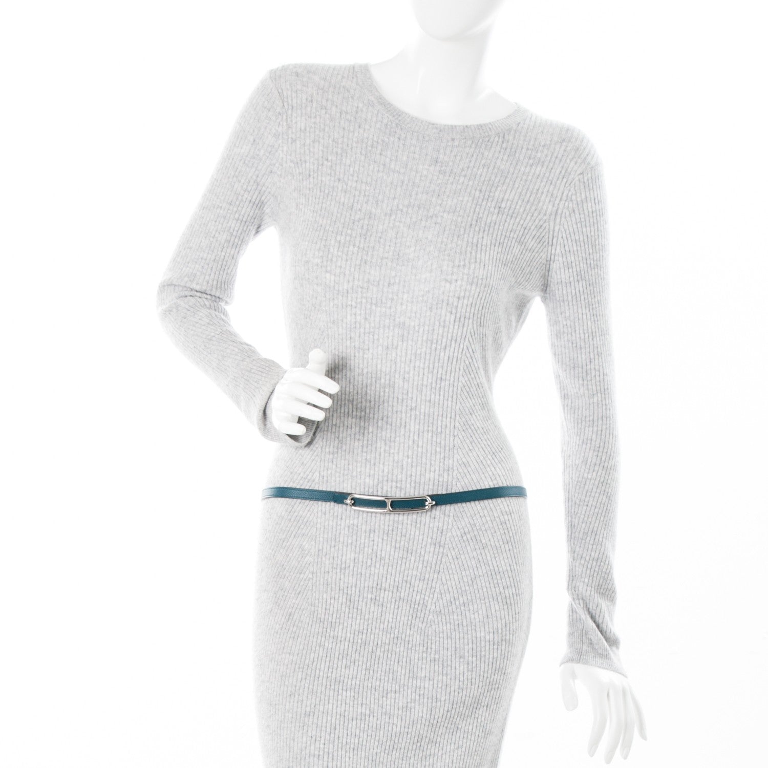 Hermes Epsom Togo 13mm Roulis Belt 85 Colvert Bleu Atoll 2 of 5