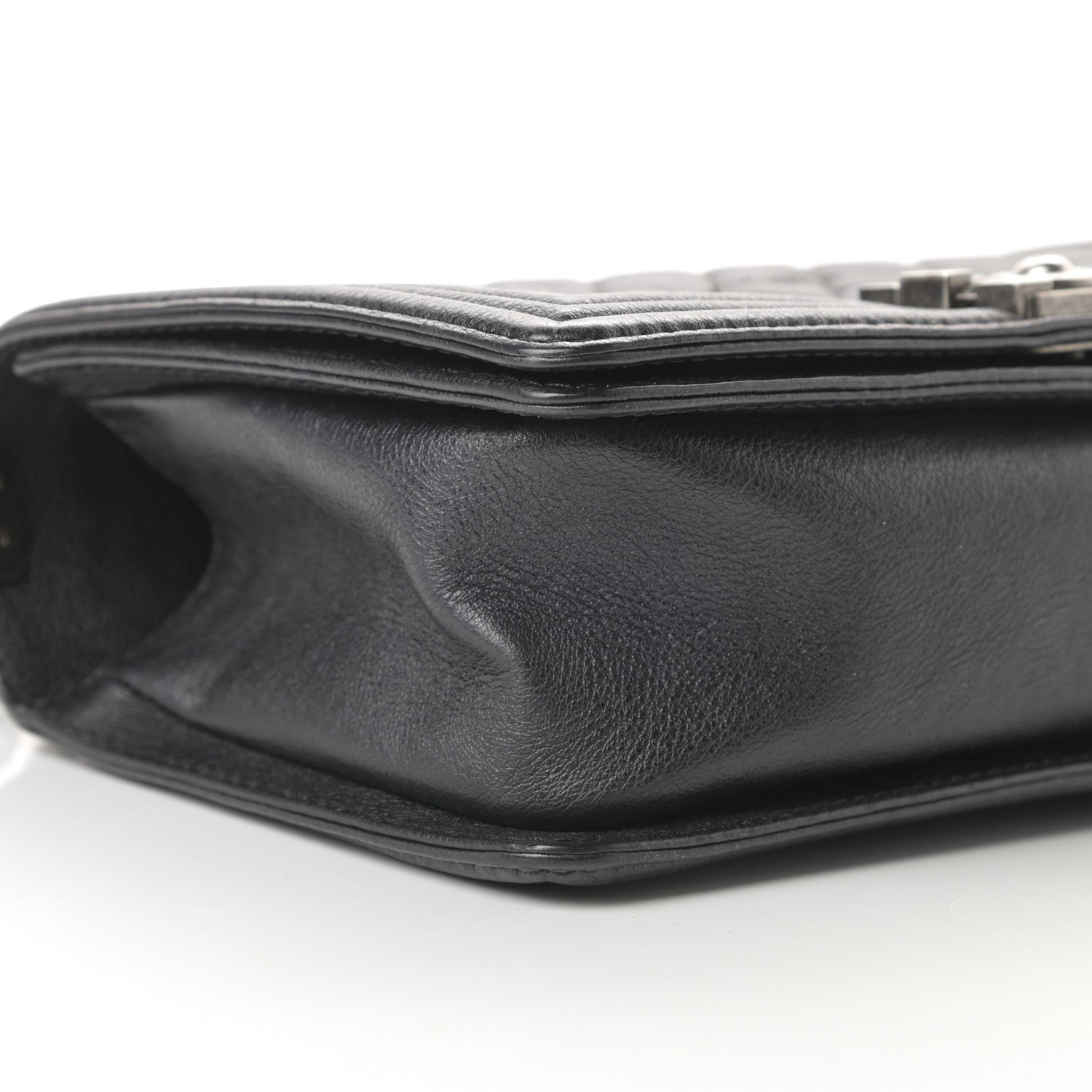 Chanel Metallic Calfskin Quilted Medium Boy Flap Black 9 of 15