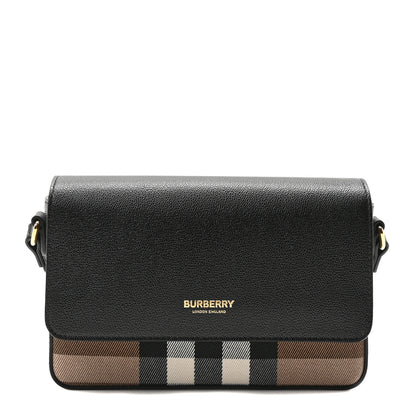Burberry Grained Calfskin House Check Tartan Mix New Hampshire Black 1 of 10