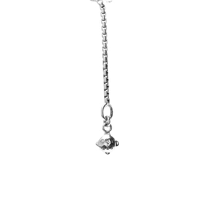 David Yurman Sterling Silver Diamond Cable Heart Lariat Necklace 4 of 4